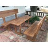 厂家供应仿木桌子凳子 仿树皮圆桌 仿木平板凳 户外仿木桌凳