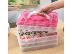 家庭日用塑料储物饺子盒模具